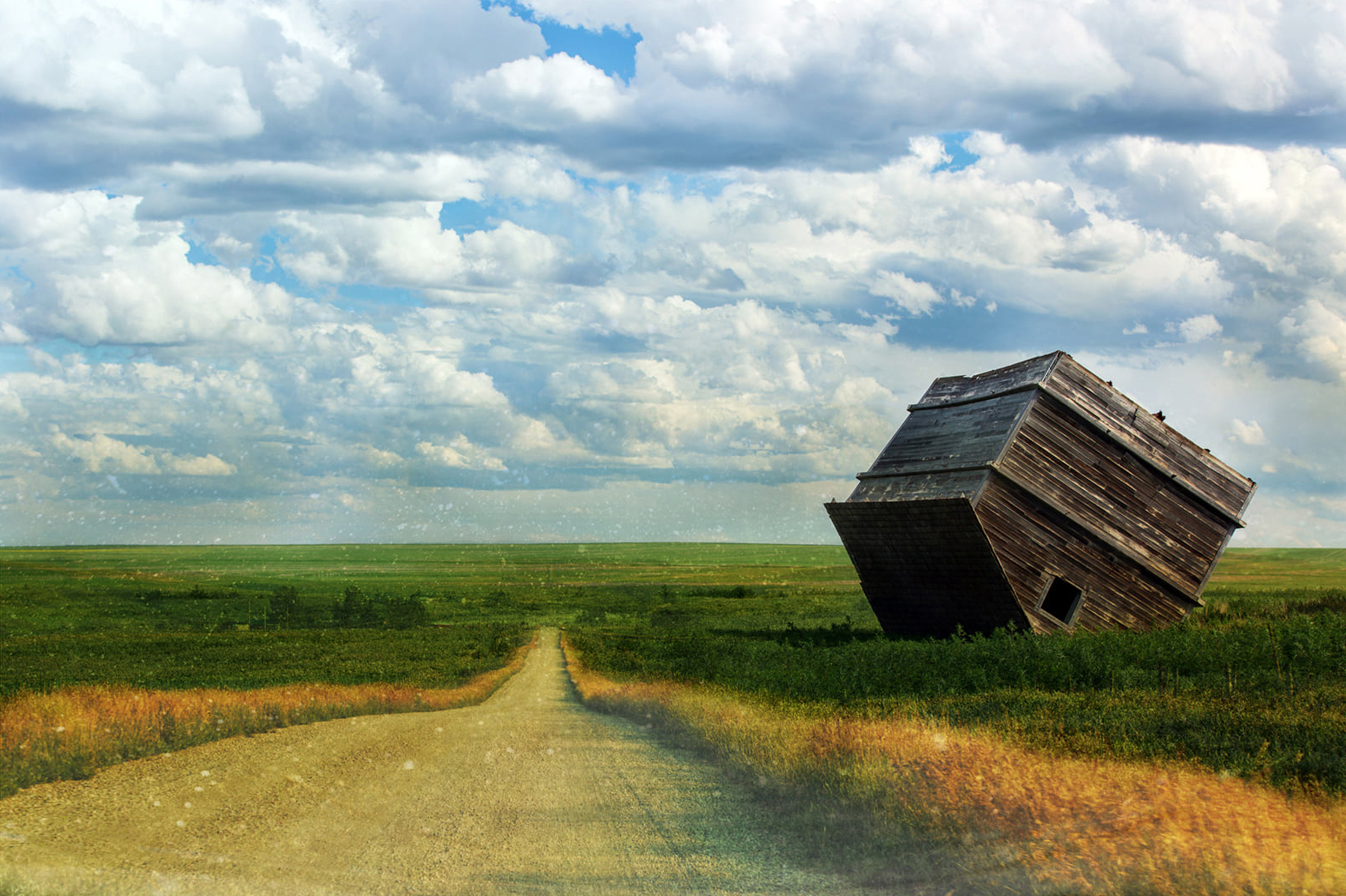 And Image of an Upside Down House to represent and upside down kingdom.