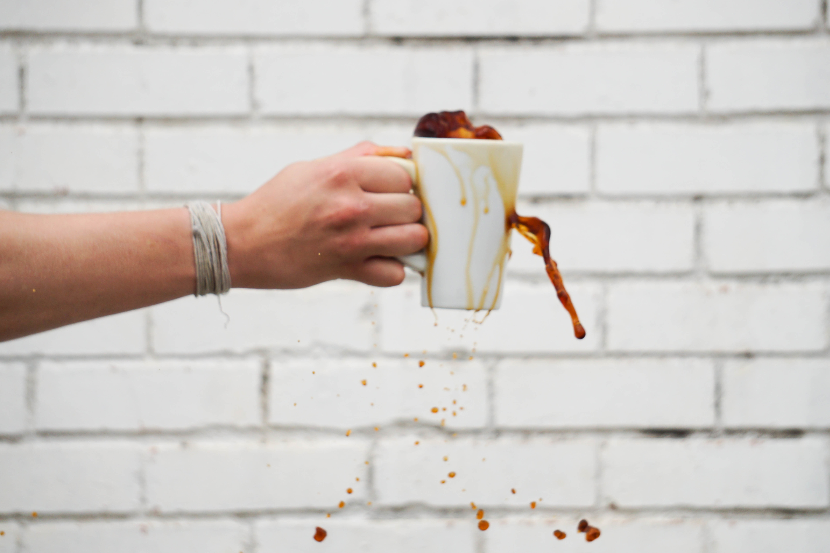 Picture of a Mug of Coffe Spilling
